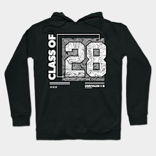 Class of 2028 Urban Streetwear // Graduation Class of '28 Gray Hoodie